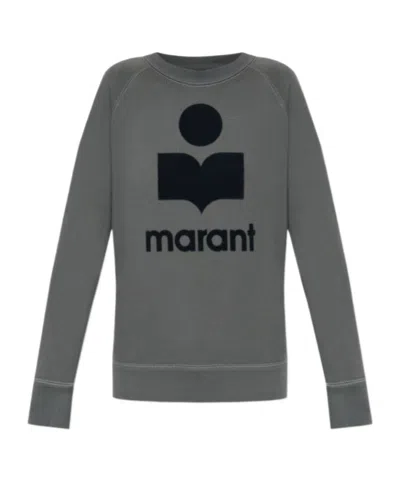 Isabel Marant Étoile Round-collar Long-sleeve Hoodie In Black