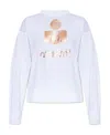 Isabel Marant Étoile Round Collar Long Sleeve Sweater In White