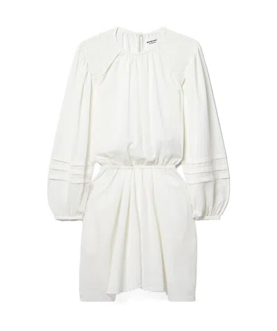 Isabel Marant Étoile Ladjo Crepe De Chine Mini Dress In White