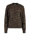 Isabel Marant Étoile Wool Blend Sweater With Braided Fabric In Black