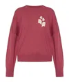 Isabel Marant Étoile Marisans Cotton And Wool Sweater With Logo In Burgundy
