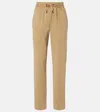 Isabel Marant Étoile Rozene Cotton Jersey Sweatpants In Brown