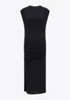 Isabel Marant Étoile Ruched Midi Dress In Black
