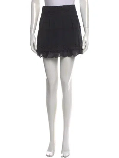 Pre-owned Isabel Marant Étoile Ruffle Embellishment Mini Skirt In Black