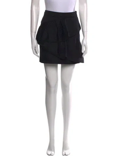 Pre-owned Isabel Marant Étoile Ruffle Embellishment Mini Skirt In Black
