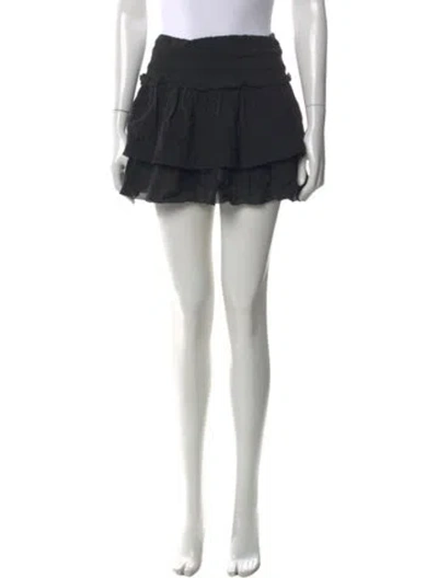 Pre-owned Isabel Marant Étoile Ruffle Embellishment Mini Skirt In Black
