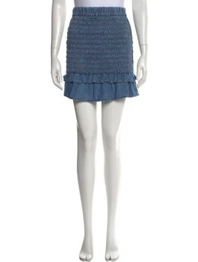 Pre-owned Isabel Marant Étoile Ruffle Embellishment Mini Skirt In Blue