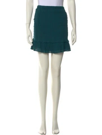 Pre-owned Isabel Marant Étoile Ruffle Embellishment Mini Skirt In Green