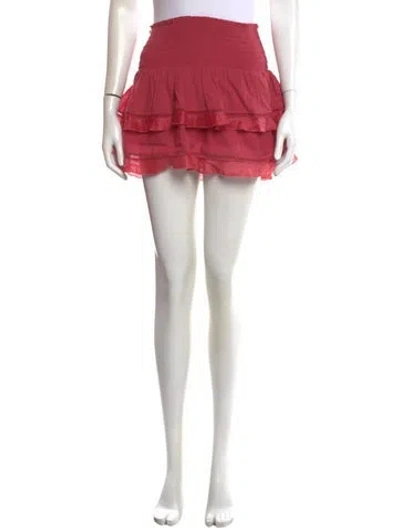 Pre-owned Isabel Marant Étoile Ruffle Embellishment Mini Skirt In Pink