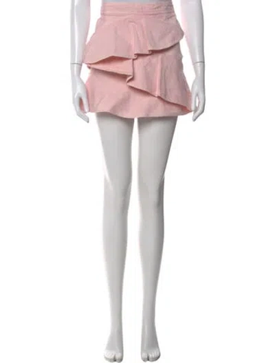 Pre-owned Isabel Marant Étoile Ruffle Embellishment Mini Skirt In Pink