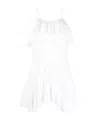 Isabel Marant Étoile Ruffled Broderie Anglaise Mini Dress In White