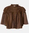 Isabel Marant Étoile Carmen Blouse Dark Khaki In Gold