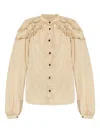 Isabel Marant Étoile Idety Ruffled Cotton-chambray Blouse