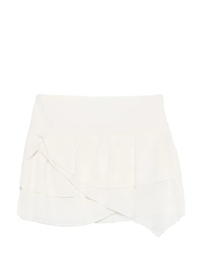 Isabel Marant Étoile Ruffled-detail Asymmetric Skirt In Neutral