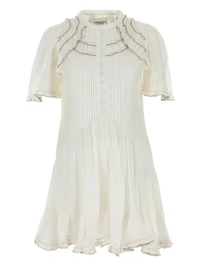 Isabel Marant Étoile Isabel Marant Etoile White Cotton Blend Celyana Dress