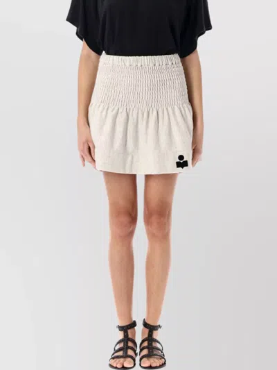 Isabel Marant Étoile Ruffled Hem Short Length Skirt In Neutral
