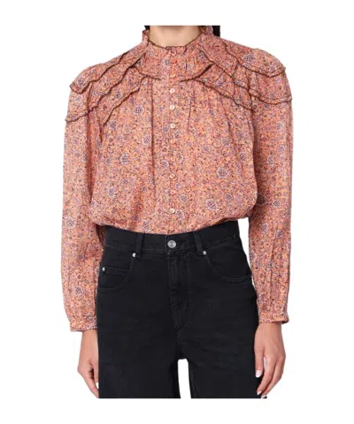 Isabel Marant Étoile Ruffled Paisley-print Blouse In Black
