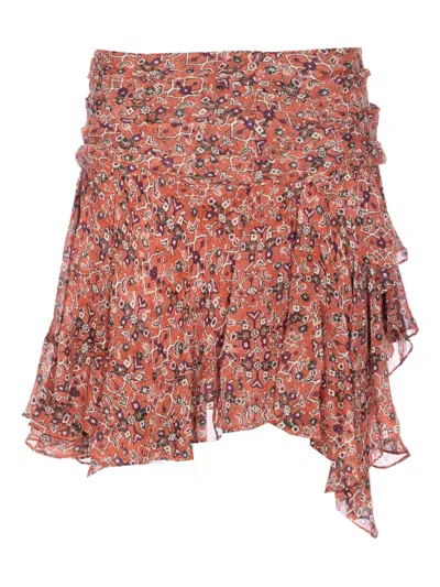 Isabel Marant Étoile Ruffled Patterned Mini Skirt
