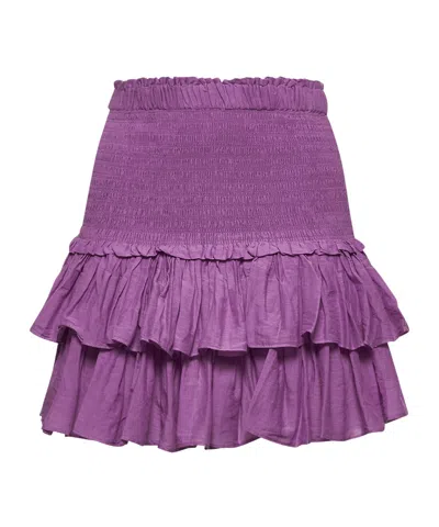 Isabel Marant Étoile Ruffled Skirt In Purple