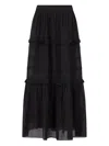 Isabel Marant Étoile Ruffled Tiered Maxi Skirt In Black