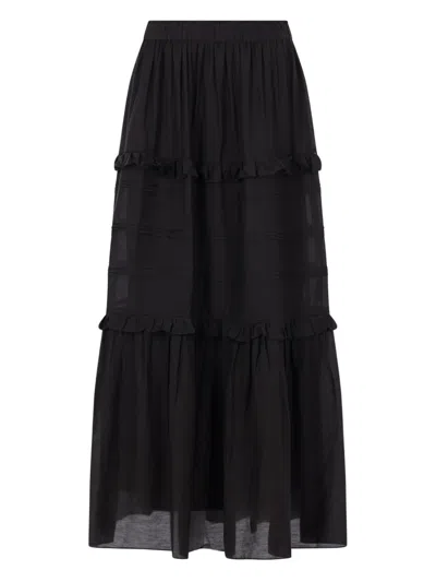 ISABEL MARANT ÉTOILE RUFFLED TIERED MAXI SKIRT