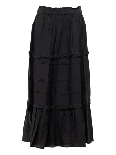 Isabel Marant Étoile Ruffled Tiered Skirt In Black