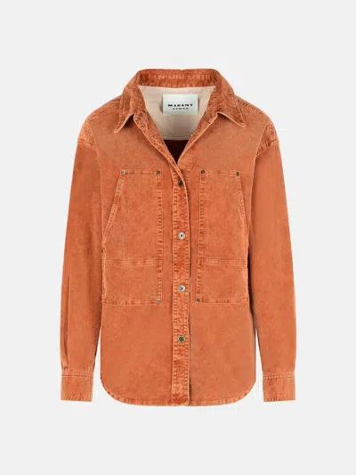 Isabel Marant Étoile Rust Cotton Blend Shirt In Orange