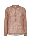 Isabel Marant Étoile Rust Printed Cotton Voile Maria Blouse In Brown