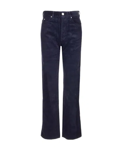 Isabel Marant Étoile Rwan Corduroy Straight-leg Trousers In Black