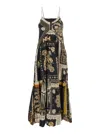 Isabel Marant Étoile Isabel Marant Etoile 'sabba' Black Long Dress With Thin Straps And V-neck In Cotton Woman In Multicolor