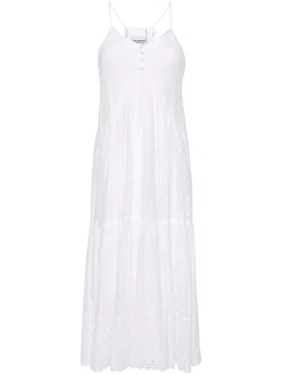 Isabel Marant Étoile Sabba Broderie-anglaise Maxi Dress In White