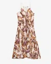 Isabel Marant Étoile Sabba Sleeveless Printed Midi Dress In Ecru-ochre