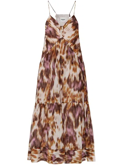 Isabel Marant Étoile Sabba Midi Dress In Neutrals