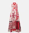 Isabel Marant Étoile Saba Printed Cotton-voile Maxi Dress In Red