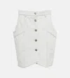 Isabel Marant Étoile Sabel High-rise Denim Miniskirt In Aqua