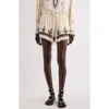 Isabel Marant Étoile Safa Embroidered Cotton Drawstring Shorts In Light Khaki