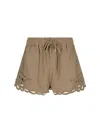 Isabel Marant Étoile Straight Leg Trousers Elastic Waistband In Green