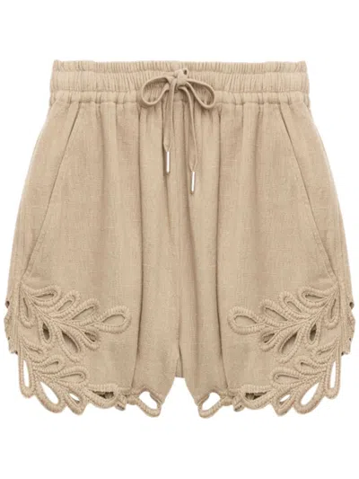 Isabel Marant Étoile Safa Shorts In Light Khaki
