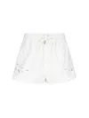 Isabel Marant Étoile Elastic Waist Shorts In White