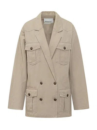 Isabel Marant Étoile Safari Double-breasted Jacket In Neutral