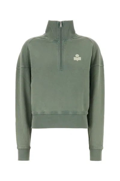 Isabel Marant Étoile Isabel Marant Etoile Sage Green Cotton Blend Ross Sweatshirt