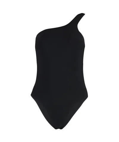 Isabel Marant Étoile Sage One-shoulder Swimsuit In Black