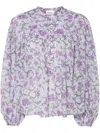 Isabel Marant Étoile Salika Abstract-print Blouse In 白色