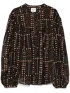 Isabel Marant Étoile Marant Etoile Women Salika Printed Cotton Top In Black