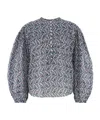 Isabel Marant Étoile Organic Cotton Semi-sheer Shirt In Gray