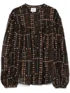 Isabel Marant Étoile Marant Etoile Women Salika Printed Cotton Top In Black