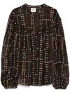 Isabel Marant Étoile Marant Etoile Women Salika Printed Cotton Top In Black