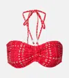 Isabel Marant Étoile Salmage Printed Halterneck Bikini Top In Red