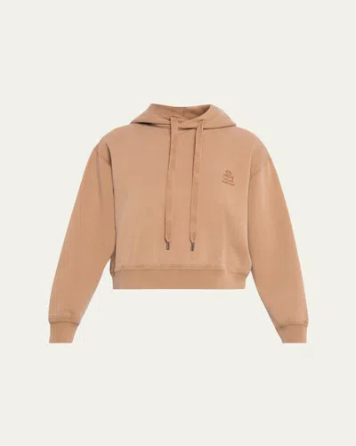 Isabel Marant Étoile Salmy Cotton Blend Hoodie In Brown