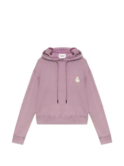 Isabel Marant Étoile Salmy Logo Drawstring Hoodie In Purple